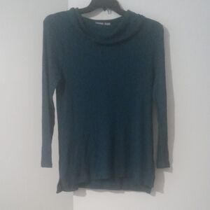 Chico's Deep Teal Cowl Neck Sweater